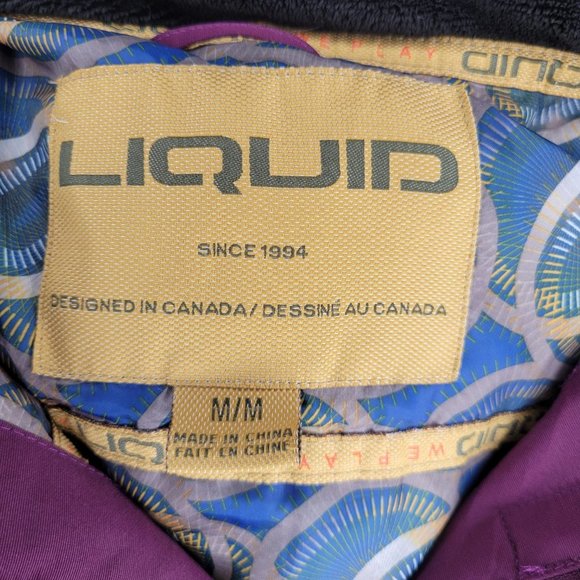 Liquid Snow Ski Jacket Womens Medium Burgundy Water Resistant Zipper Pockets - Picture 8 of 8